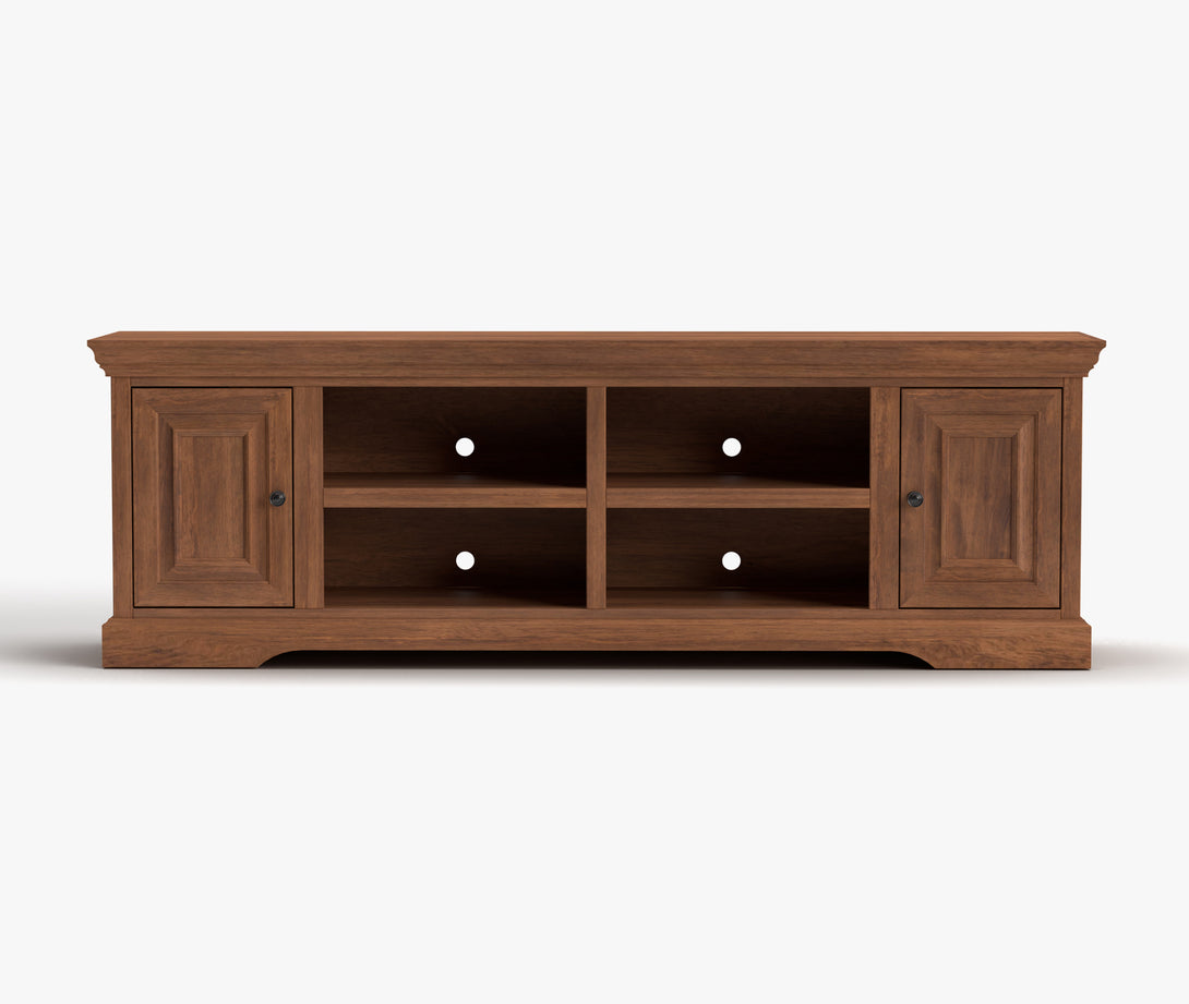Charleston 78 inch TV Stands Bourbon Brown - Traditional