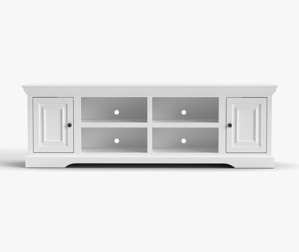 Charleston 78-inch TV Stands White - Traditional
