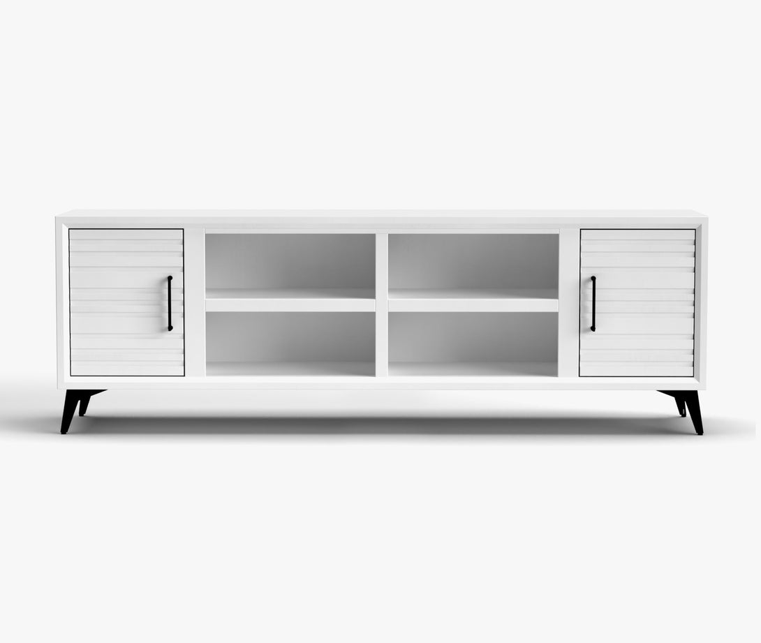 Malibu 78-inch TV Stands White - Modern