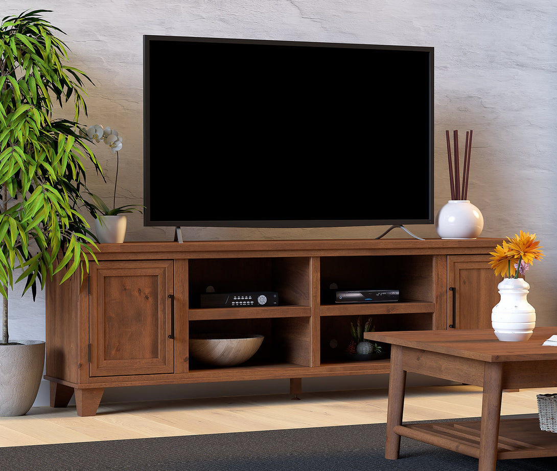 Sonoma 78" TV Stands can also fit 75 inch Whiskey Brown - Modern Traditional