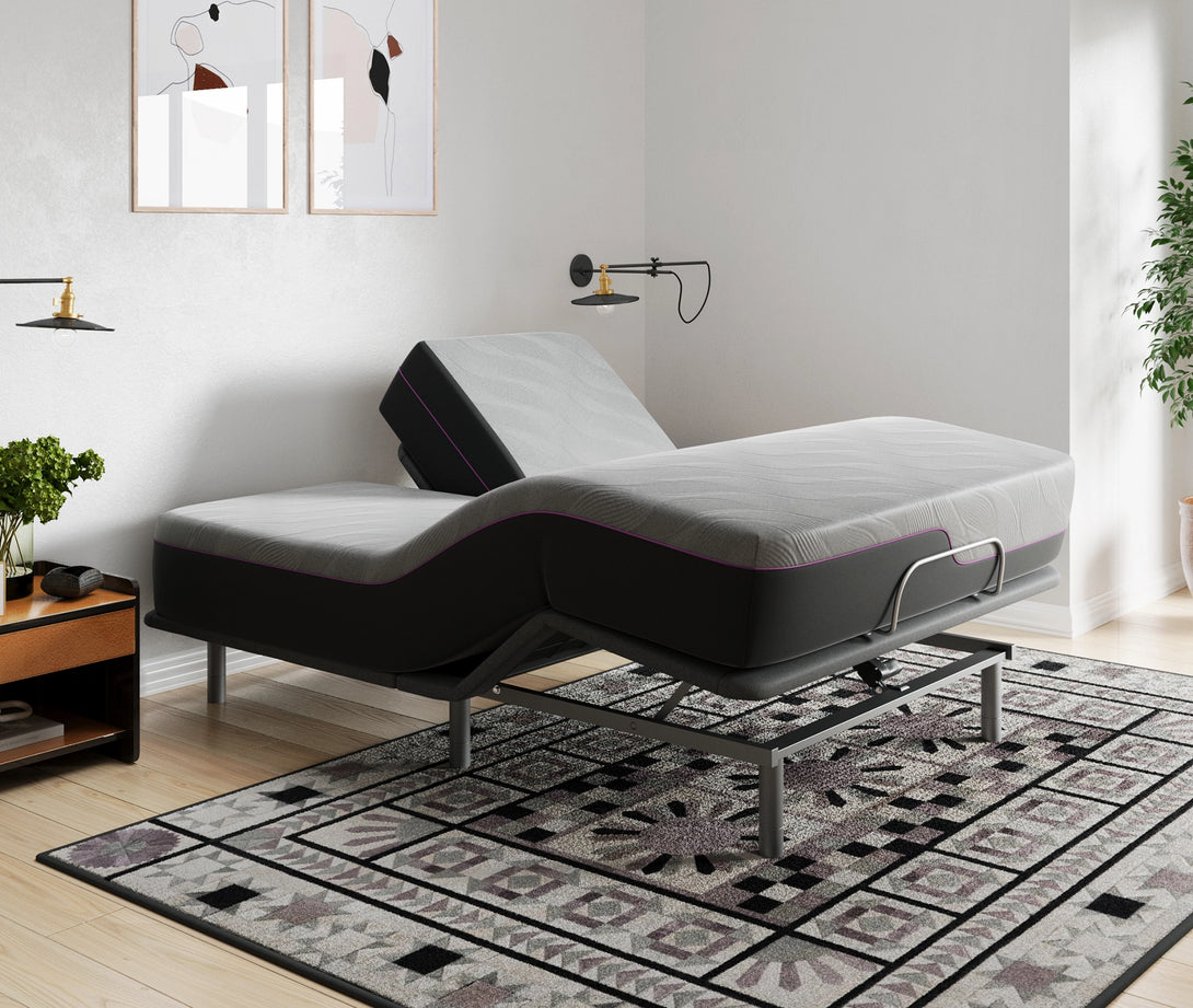 Realcozy Adjustable Bed Frame Flex Split King - Adjustable Bed with Mattress - Side View