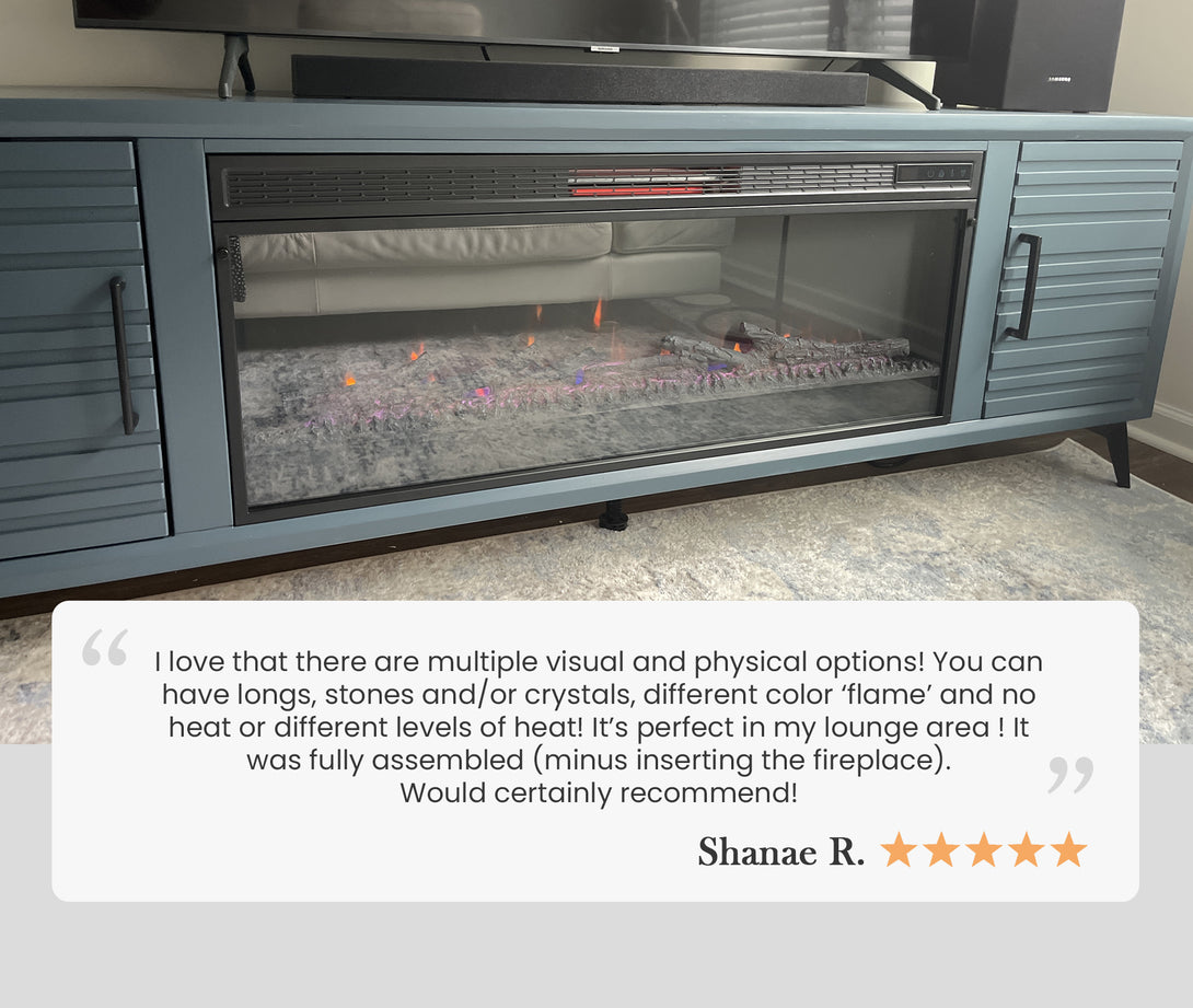 Malibu 78 inch Fireplace TV Stands Denim - Modern - Customer Review