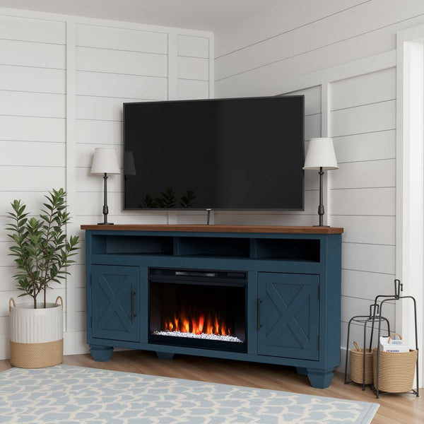 64" Liberty Corner Fireplace TV Stand