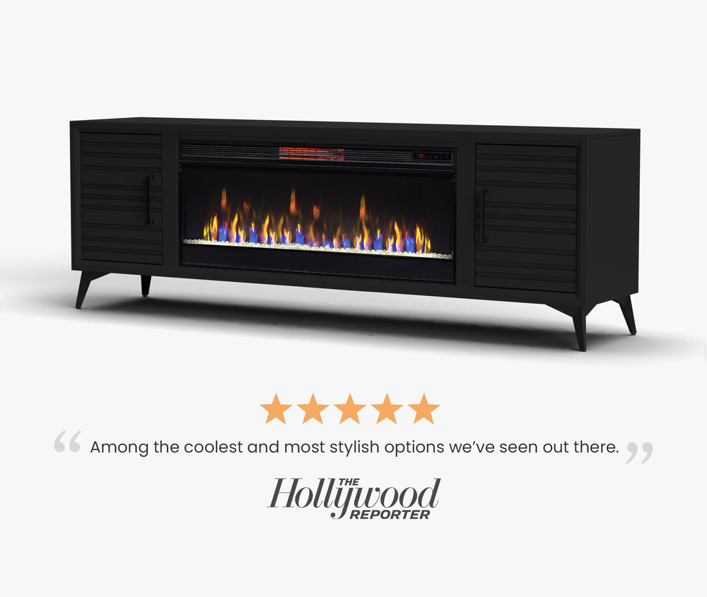 Malibu Fireplace TV Stand for 75-85 TVs - Modern – Realcozy