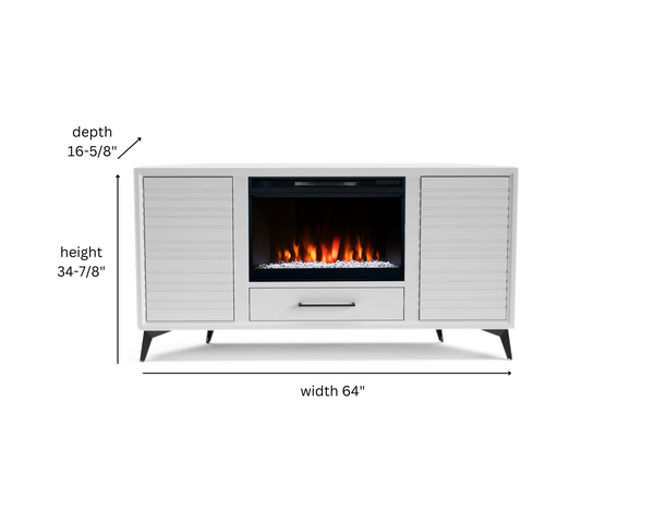 64" Malibu Corner Fireplace TV Stand