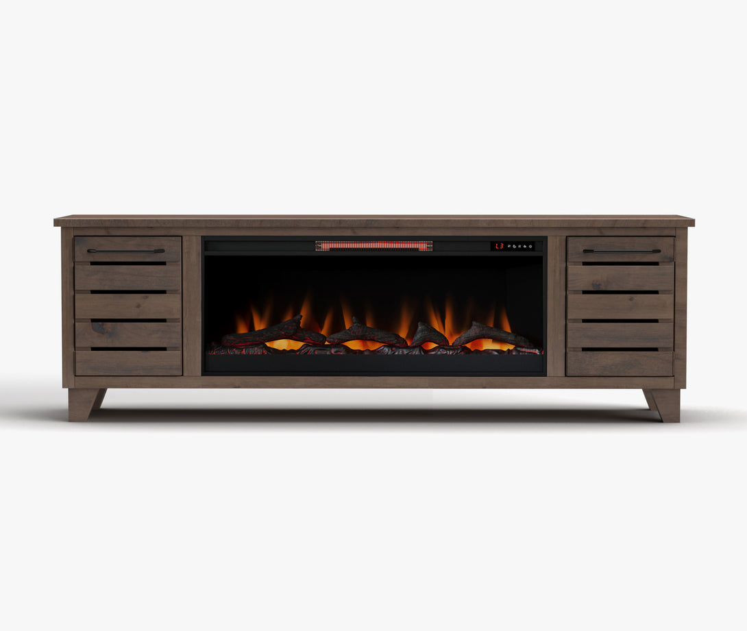 Napa 78-inch Fireplace TV Stand Barnwood - Casual
