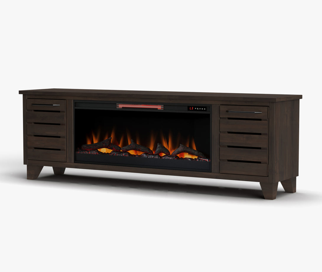 Napa 78" Fireplace TV Stand can also fit 70 inch Java - Casual - Side View