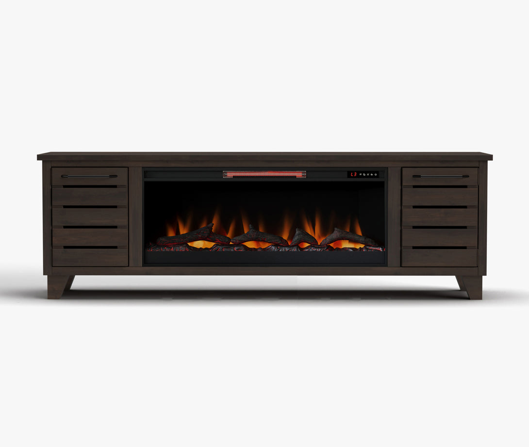 Napa 78-inch Electric Fireplace TV Stand Java - Casual