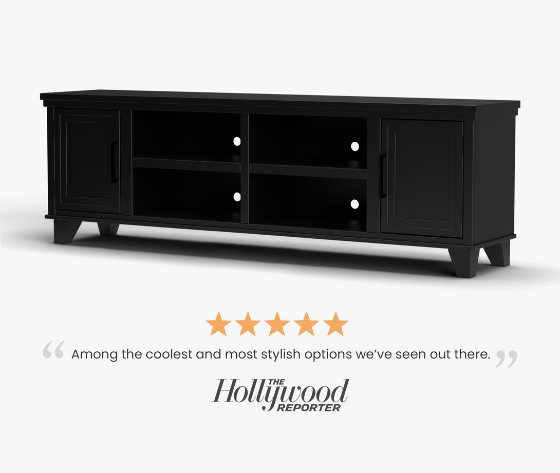 Sonoma 78" TV Stands Charcoal Black - Transitional - Side View