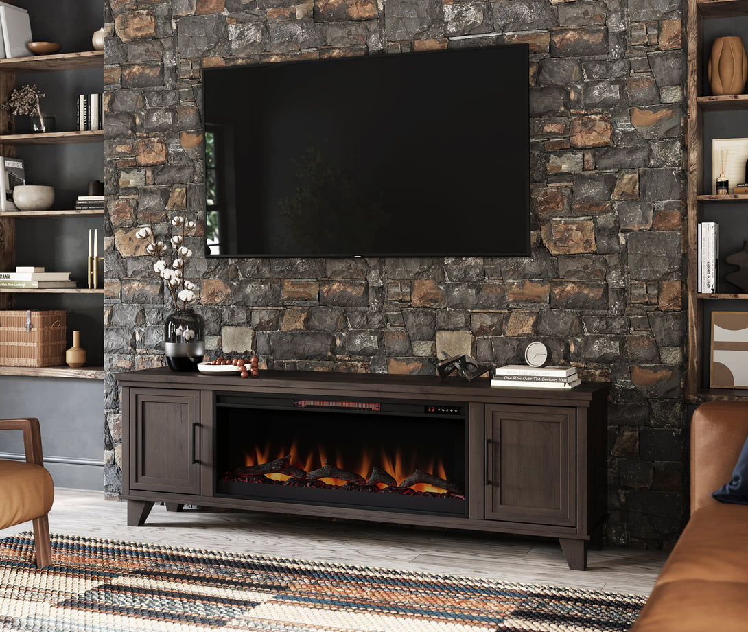 Sonoma 78" Fireplace TV Stand can also fit 75 inch Java - Traditional and Modern