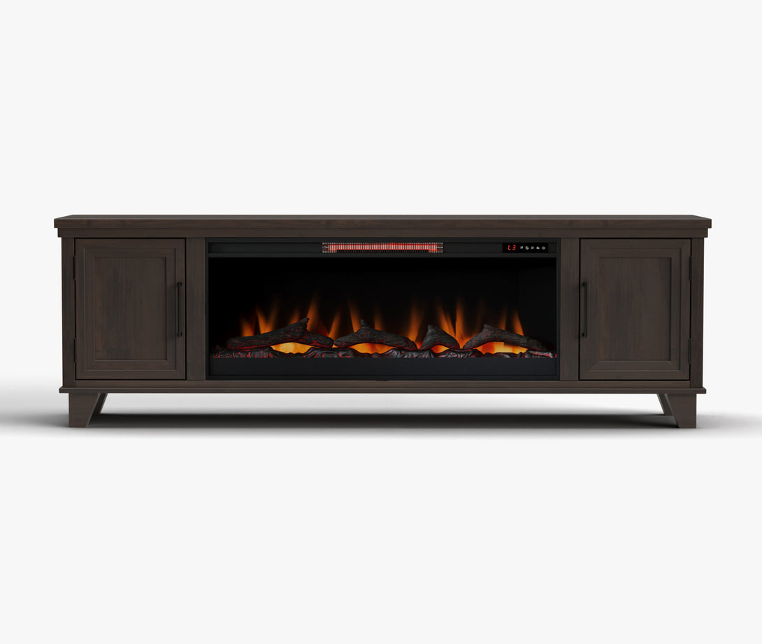 Sonoma 78-inch Fireplace TV Stand Java Traditional and Modern