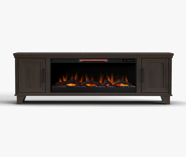 Sonoma 78-inch Fireplace TV Stand Java - Traditional and Modern
