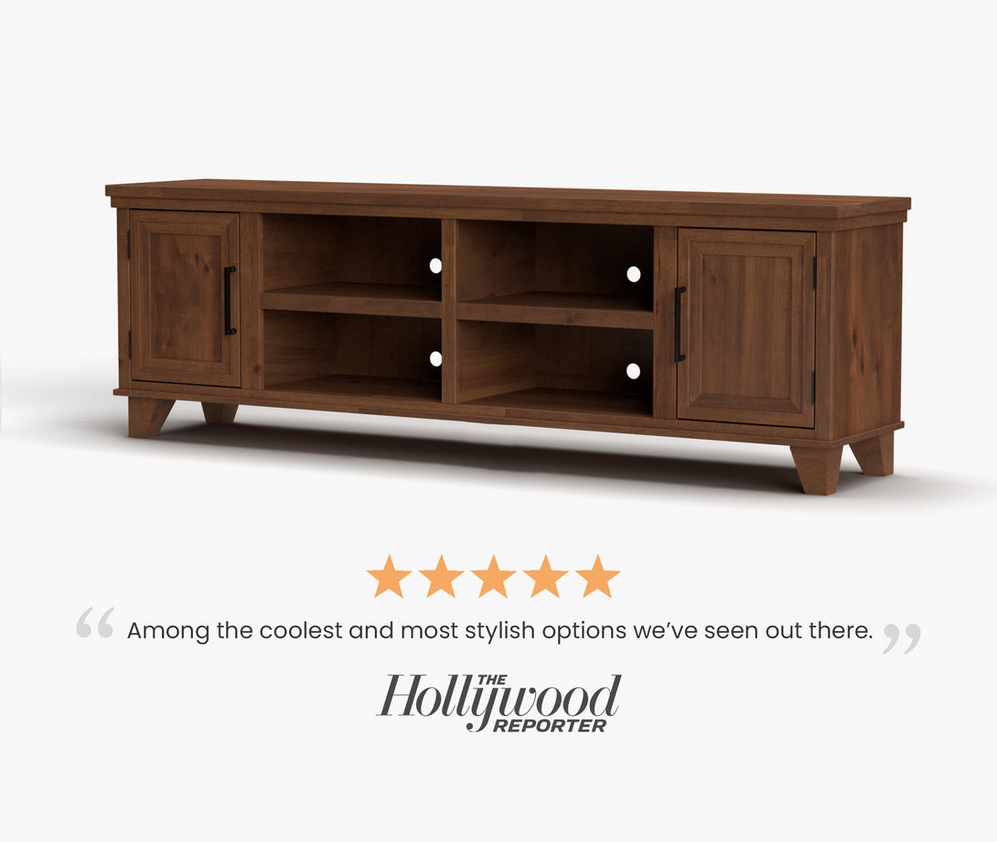 Sonoma 78" TV Stands Whiskey Brown - Modern Traditional - Side View