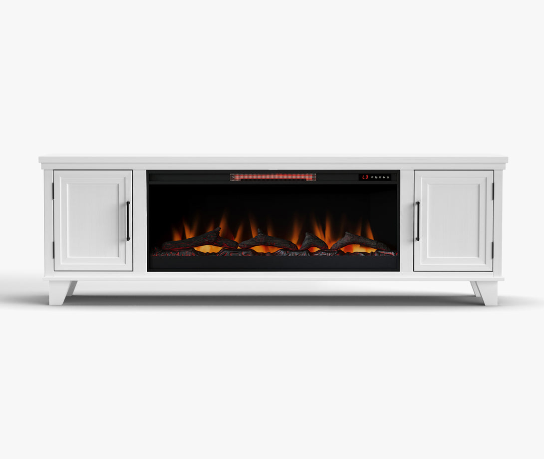 Sonoma 78-inch Fireplace TV Stand White Traditional Modern