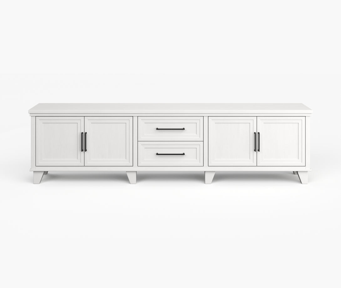 Sonoma 95-inch TV Stand White - Traditional Modern