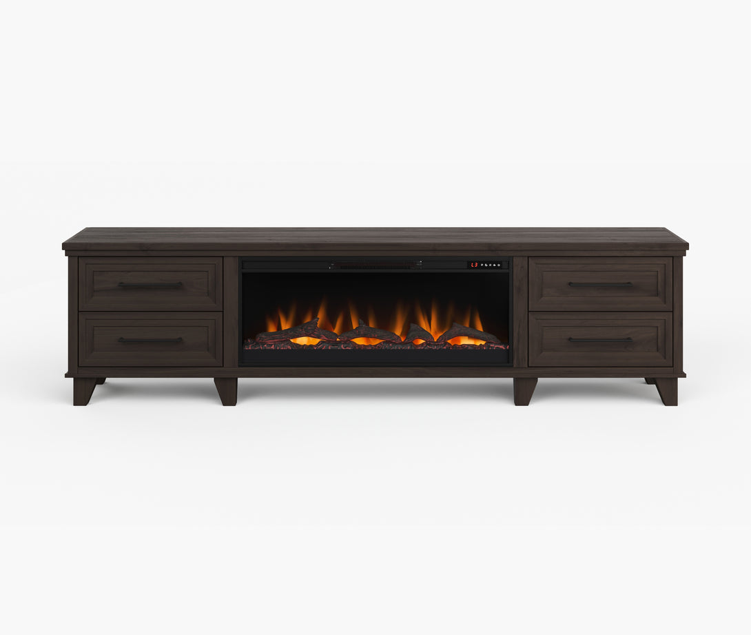 Sonoma 95-inch Fireplace TV Stand Java - Traditional and Modern