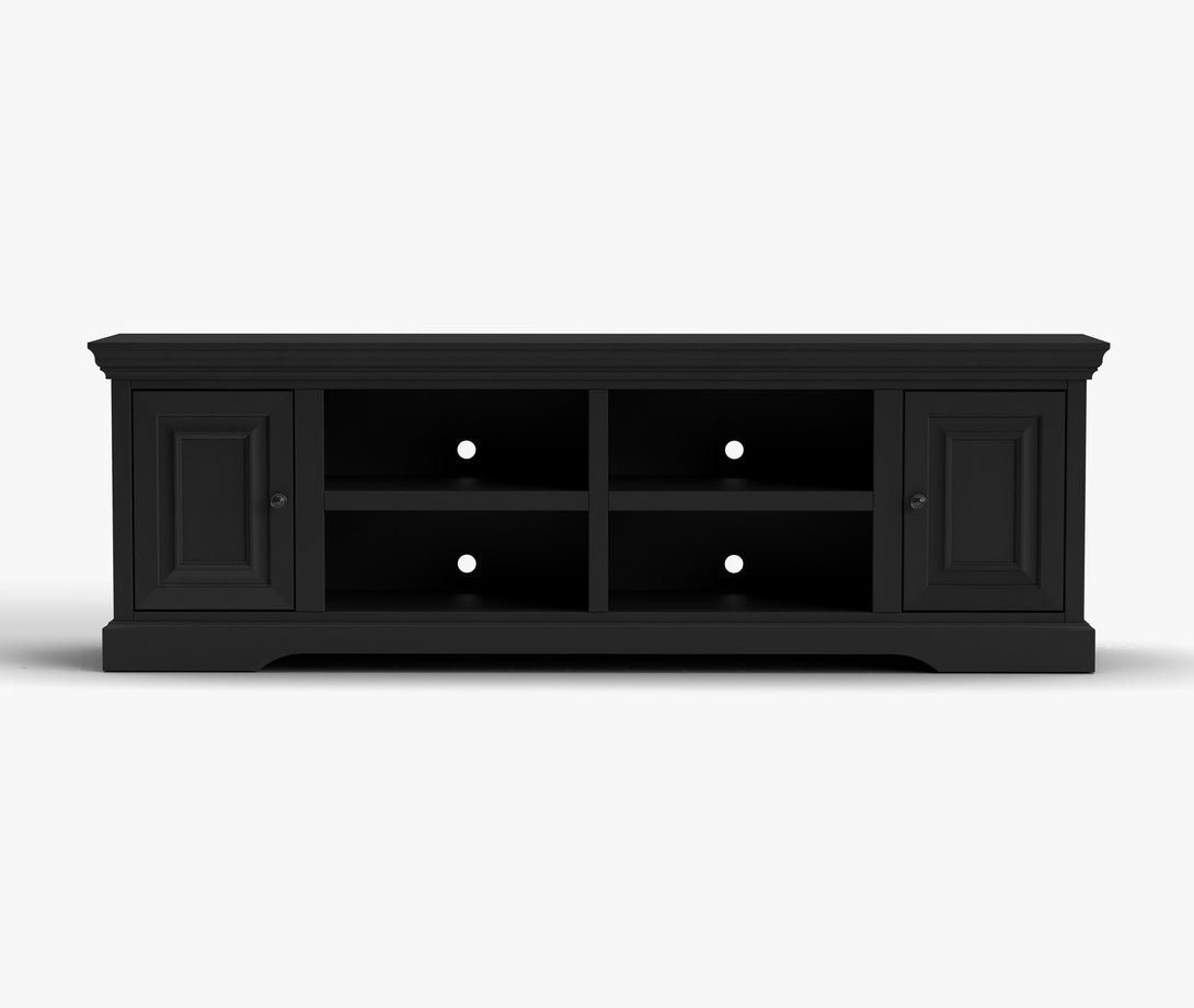 Charleston 78" TV Stands Charcoal Black - Traditional