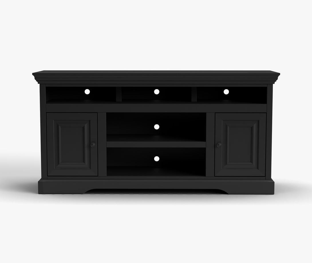 Charleston 64" TV Stands fits up to 65 inch Charcoal Black - Traditional