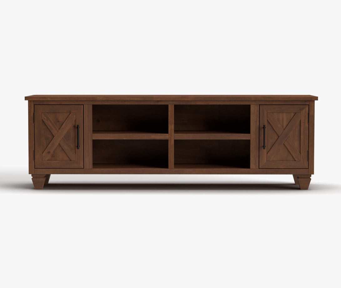 Liberty 78-inch TV Stands Whiskey Brown - Rustic Modern Farmhouse
