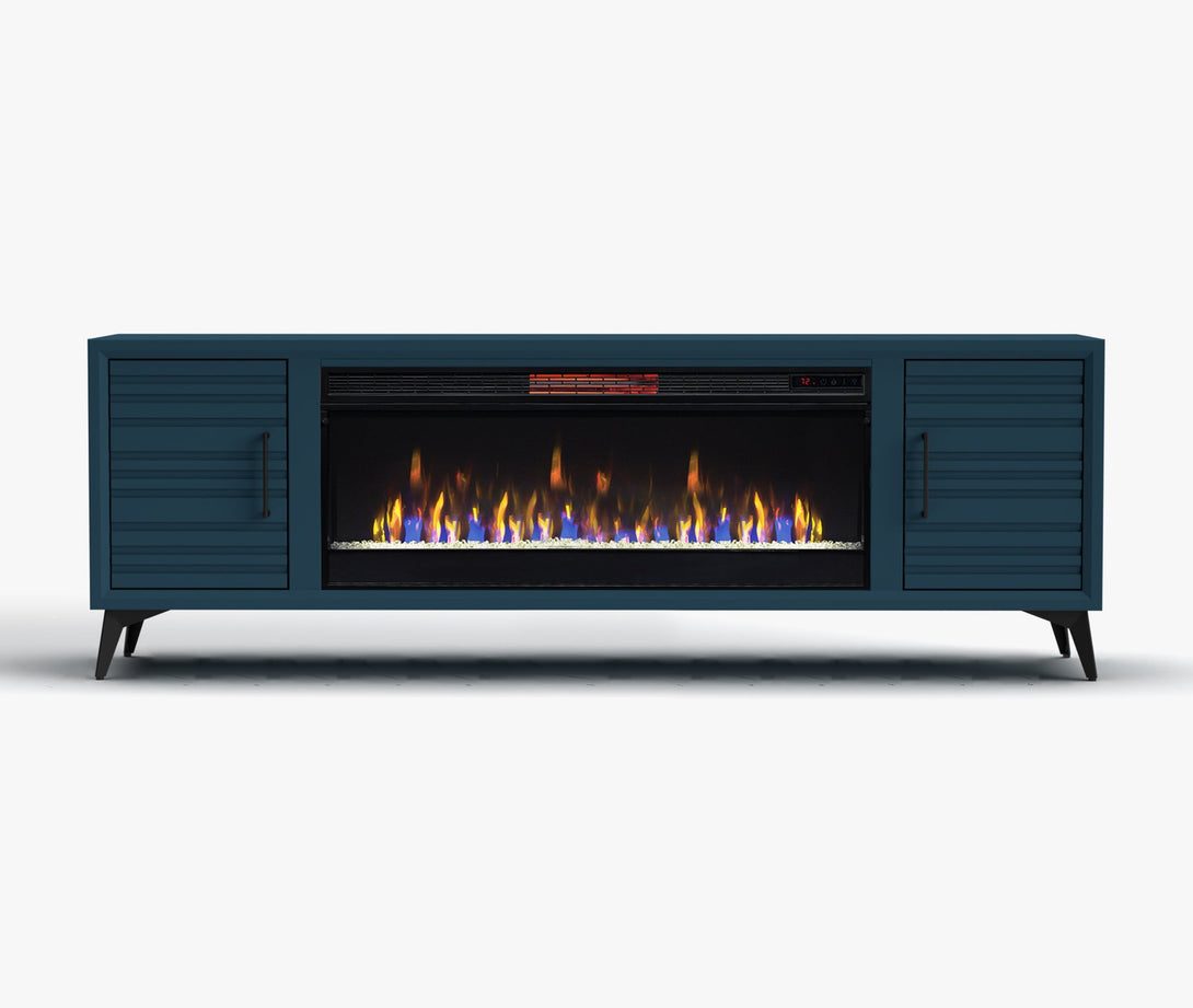 Malibu 78-inch Fireplace TV Stand Denim - Modern