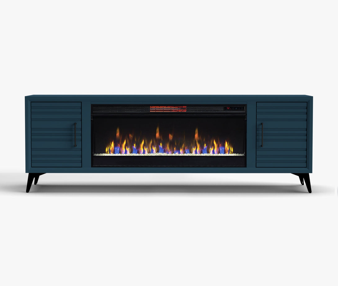 Malibu 78-inch Fireplace TV Stand Denim Modern