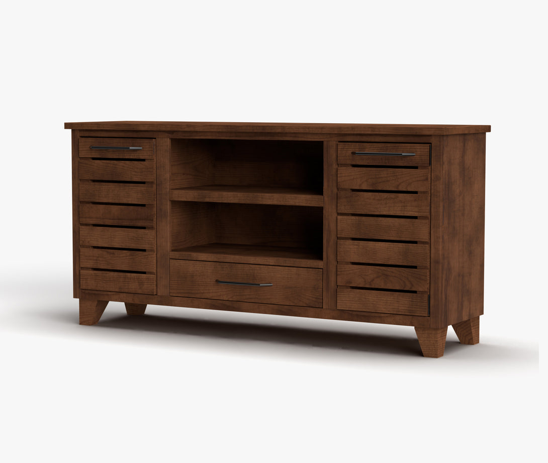 Napa 64" TV Stands fits up to 65 inch Whiskey Brown Casual - Side View
