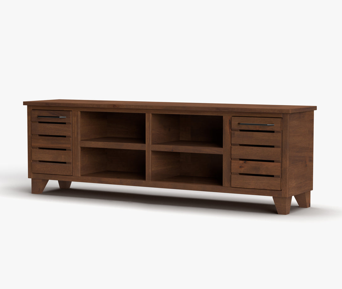 Napa 64" TV Stand Whiskey Brown - Casual - Side View
