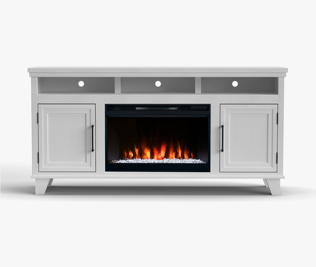 Sonoma 64-inch Fireplace TV Stand White Traditional Modern
