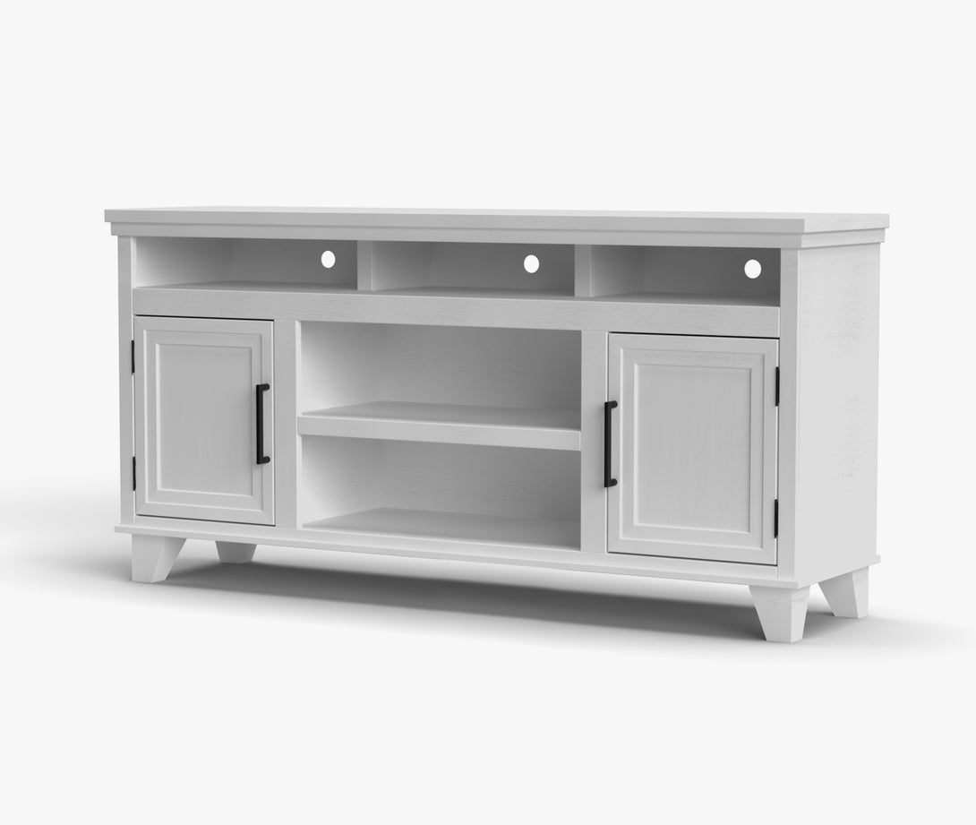 Sonoma 64" TV Stands fits up to 65 inch White - Traditional Modern Side View